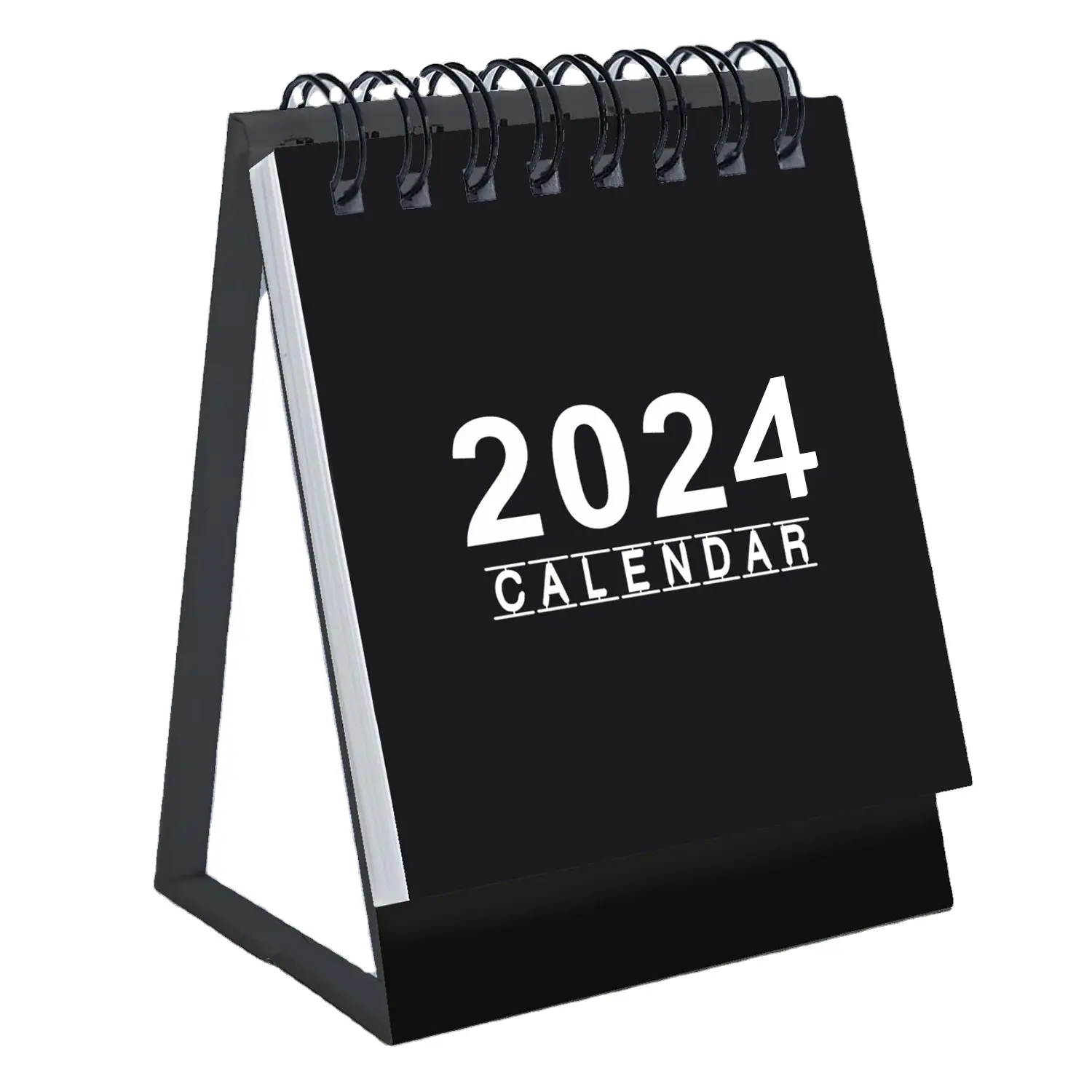 Caliente nuevo 2024 mini Calendario de escritorio en inglés calendario simple creativo decoración de escritorio de oficina calendario portátil
