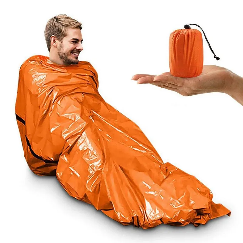 Высокое качество Hothome кемпинг на открытом воздухе аварийный спальный мешок со шнурком оптом Китай спальный мешок для выживания