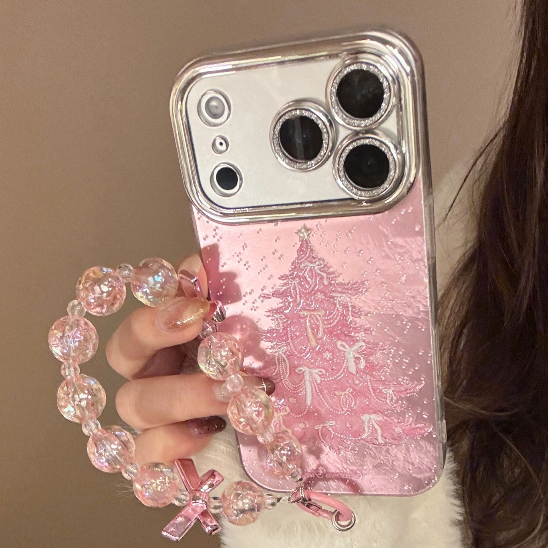 Liu Sha Powder Snow Tree, Powder-Coated Star Bead Rope