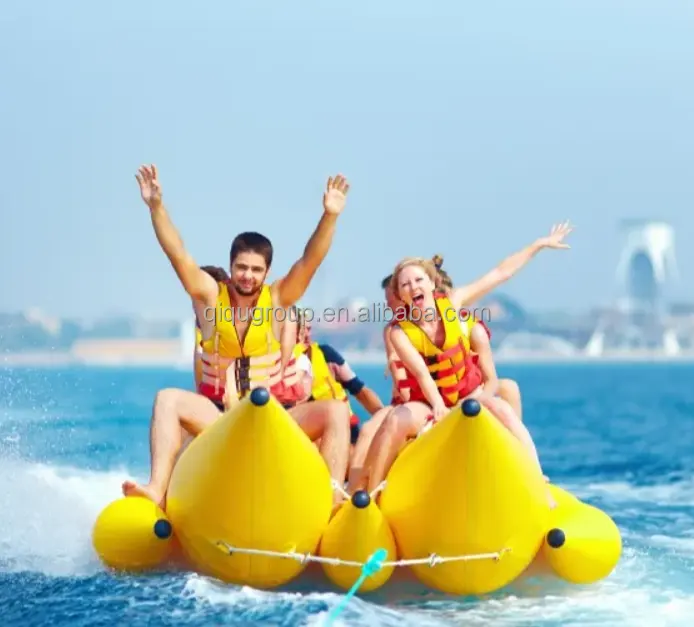 Giải trí phổ biến Hot Bán 5 người biển thuyền Inflatable nước trò chơi thuyền chuối