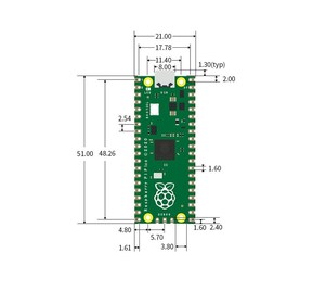 Raspberry Pi Pico Board RP2040 Dual-Core 264KB ARM Low-Power-Mikro computer Hoch leistungs Cortex-M0 + Prozessor