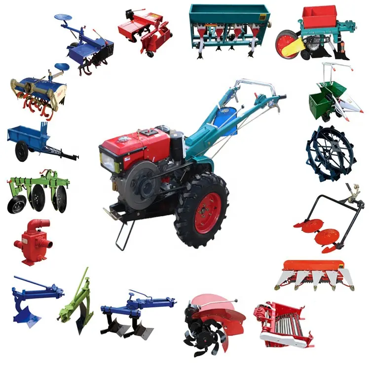 8pk 10pk 12pk 15pk 18pk 20pk 22pk Handtractor Farm Mini Diesel Motocultor Power Tiller Tweewiellopende Tractoren In Kenia