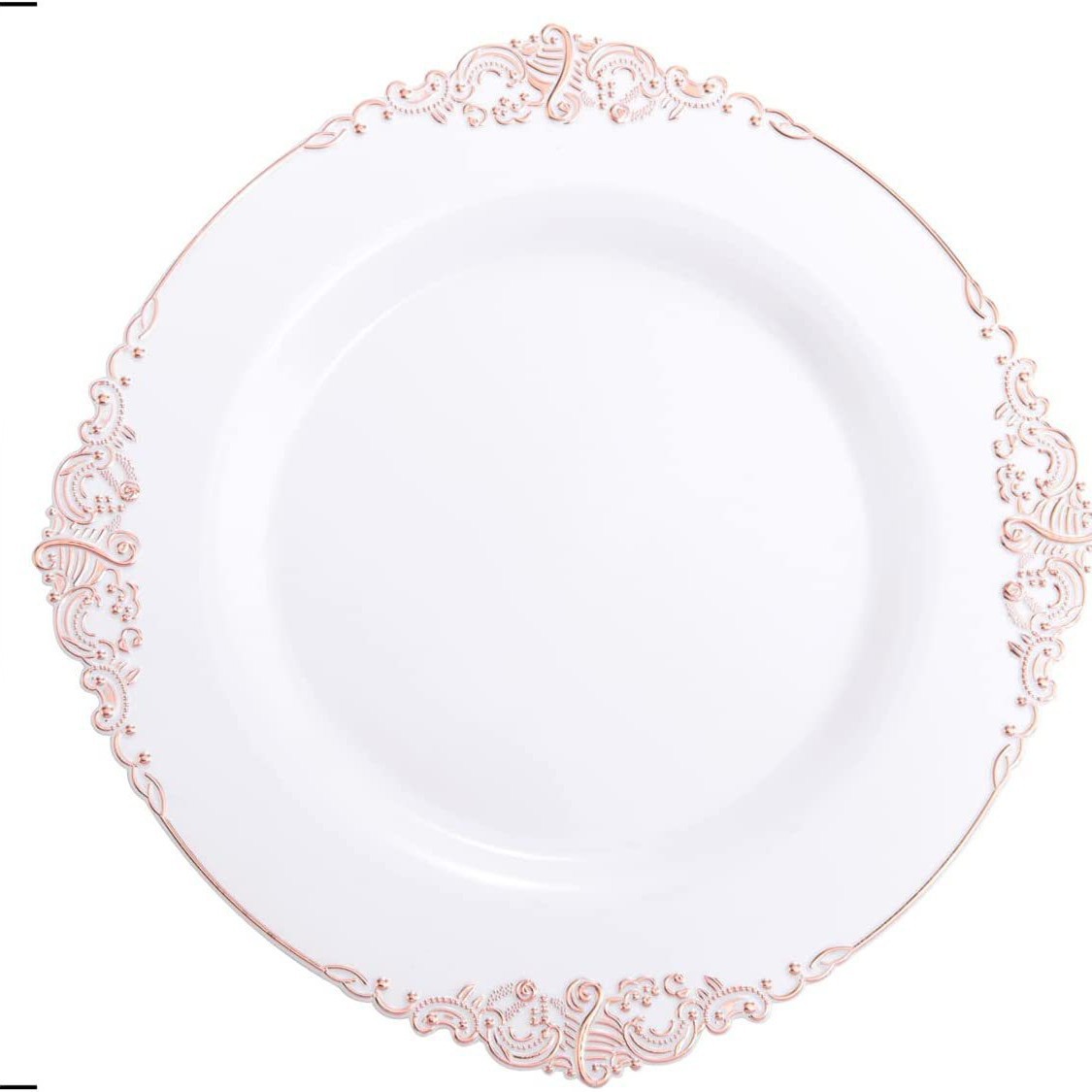 Bordure en or rose chaud blanc