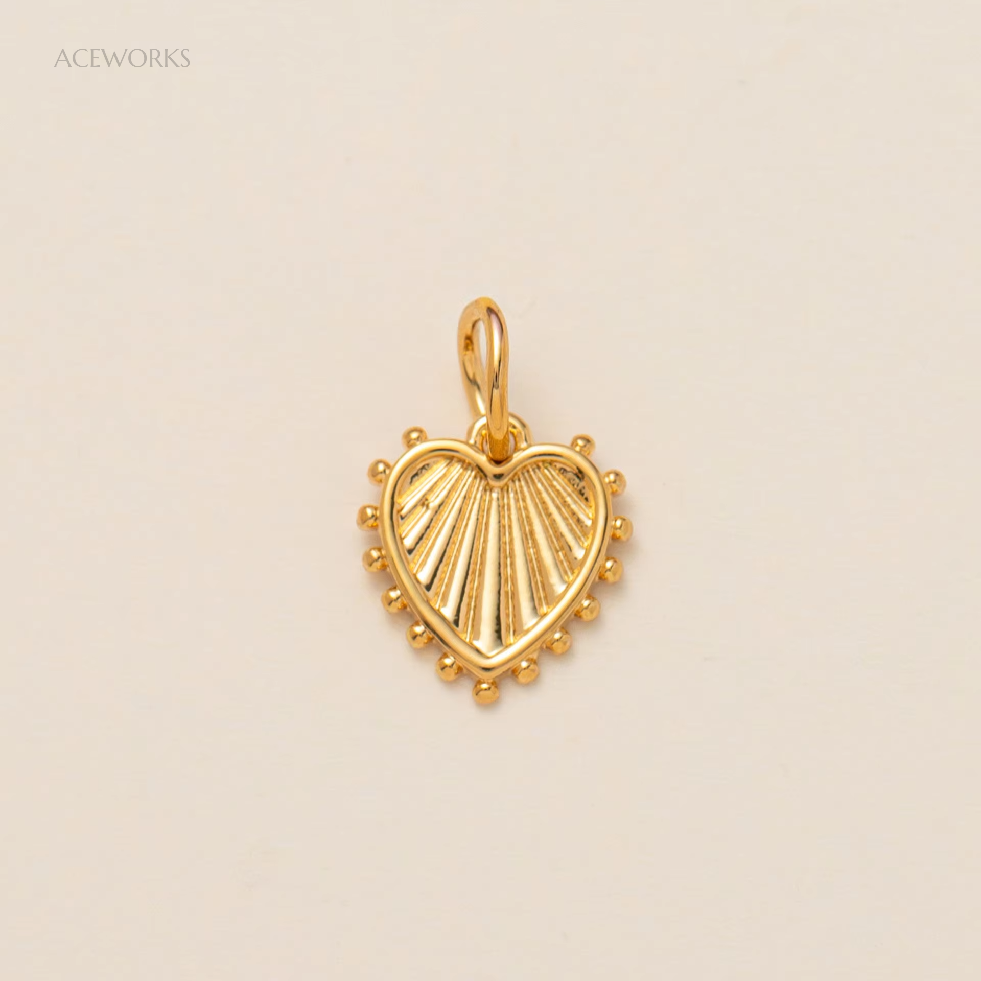 Metal heart Gold - 2PCS