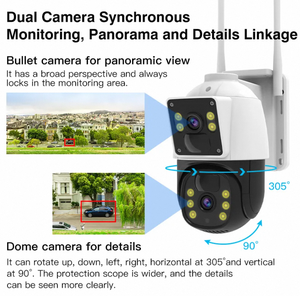 O-Kam 4G PTZ Camera Night Vision PIR Human Detection Solar Battery Powered Dual Lens 360&deg; Panoramic <strong>View</strong> Network Remote Monitor - Product Image 4