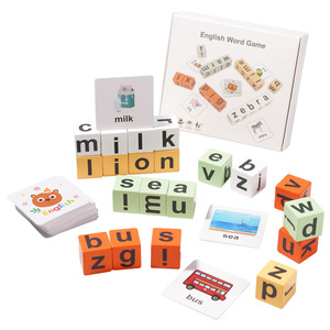 Wooden Alphabet Card <strong>Matching</strong> Game Set Small Educational Toy for Cognitive <strong>Challenge</strong> Brain Training Puzzle Letter Games - Product Image 1