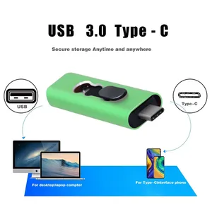 OTG 2合1通用串行总线3.0闪存驱动器，带c型笔4GB-128GB容量激光徽标通用串行总线2.0接口，盒装手机和平板电脑 - Product Image 4