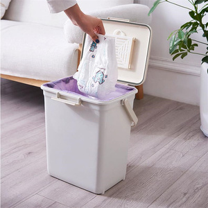 Yıkanabilir iç kutu ile kokuları azaltmak için kolu ile şık çöp kutusu taşınabilir koku giderici çöp kutusu - Product Image 2