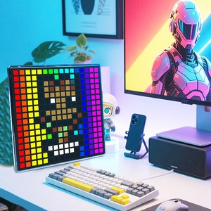 LOY 64x64 Rgb светодиодная матричная панель пиксельный дисплей программируемая матричная панель пиксельный арт дисплей с bluetooth управление приложением ночь - Product Image 2