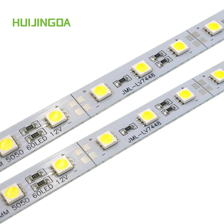 Factory New 5050 SMD 12v 60LEDs/m Aluminum Substrate 12mm PCB CRI80 1m Led Rigid Light Bar/led Hard Strip