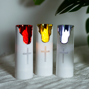 LED akülü mum ışıkları elektronik müzik anahtarı kontrolü yumuşak tek renk yanıp sönen etkileri yatıştırıcı AAA pil için - Product Image 1