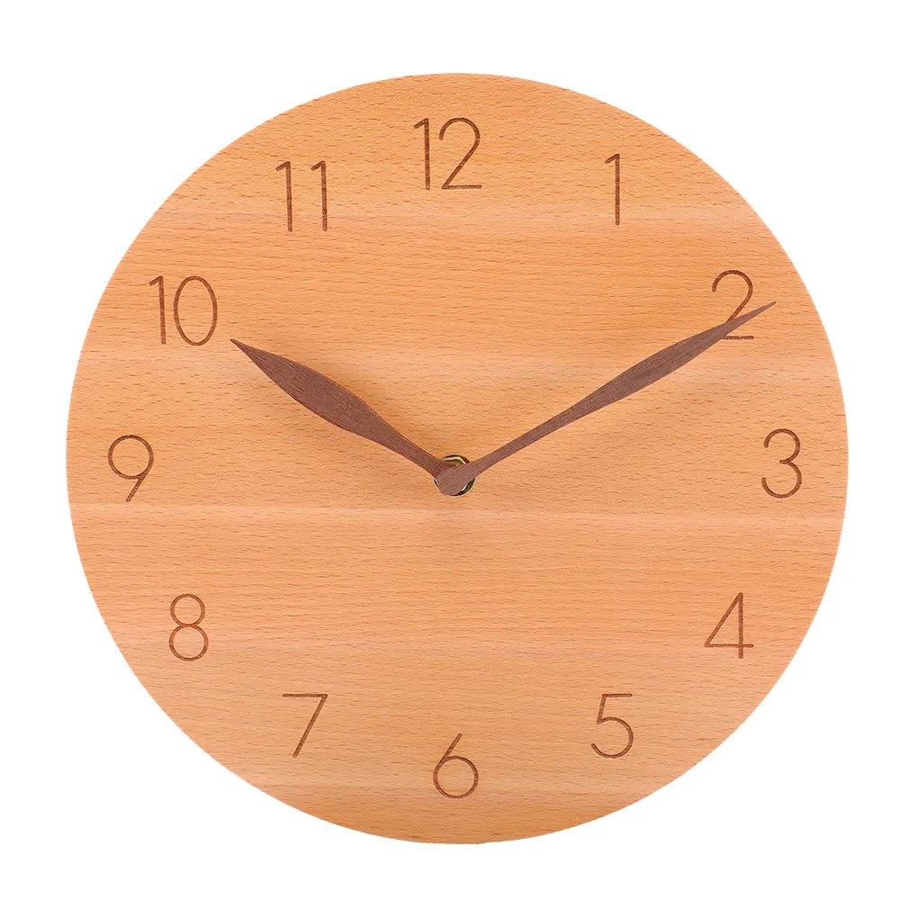 Reloj de pared de madera para decoración de la sala de estar, de alta calidad