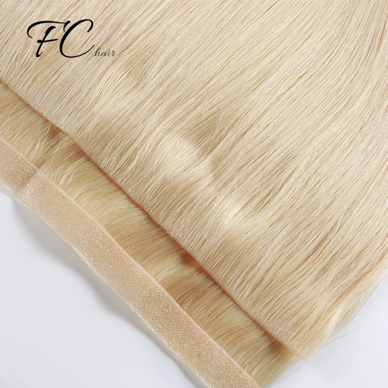 Grampos para extensão de cabelo, cutículas alinhadas de fábrica saudável sem costura, produto químico, virgem 100%