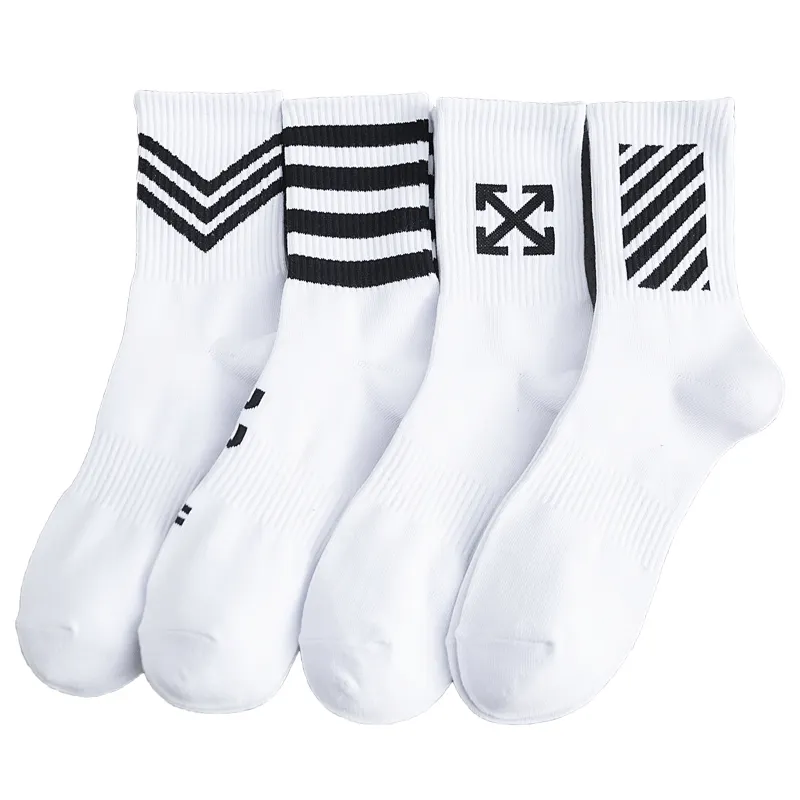 Calcetines largos de algodón transpirables para hombre y mujer, calcetín unisex, personalizado, para deportes de baloncesto, para correr