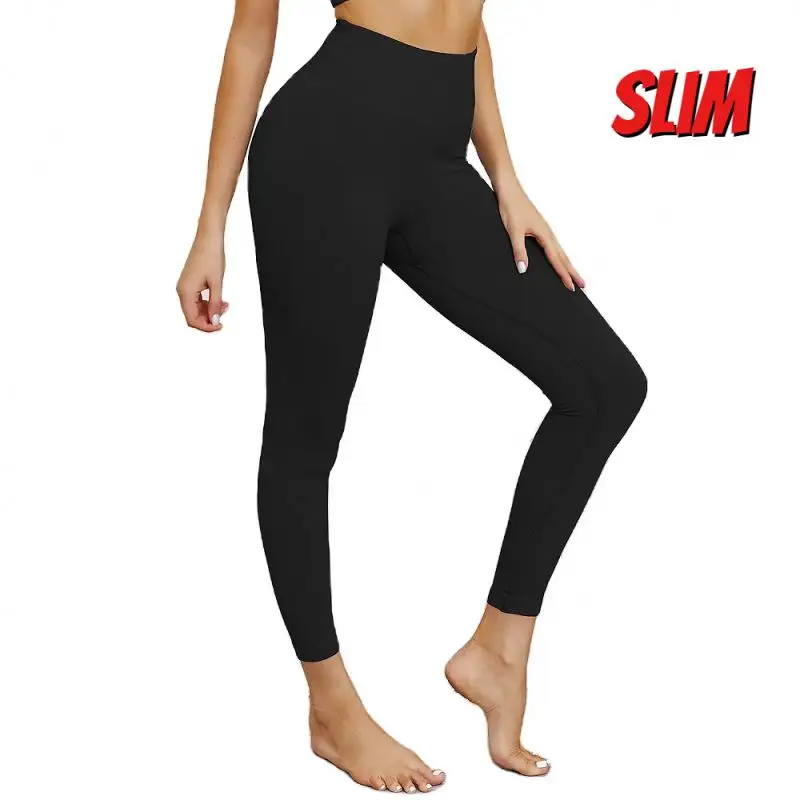 2023 legging pinggang tinggi Super lembut celana perempuan Capri celana olahraga untuk wanita legging Plus panjang penuh buram ramping hitam