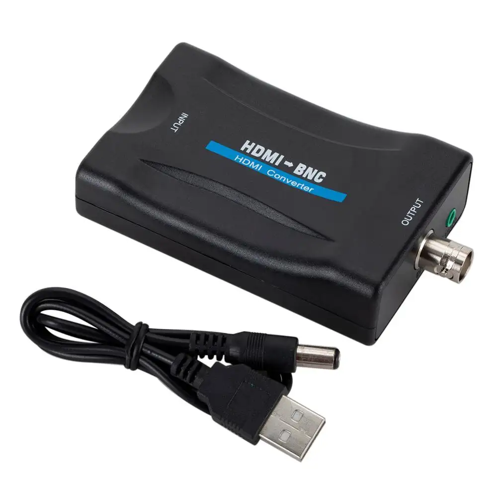 HDMI A Composito BNC video Convertitore di segnale Adattatore di bloccaggio di VHS Lettore DVD PAL/NTSC