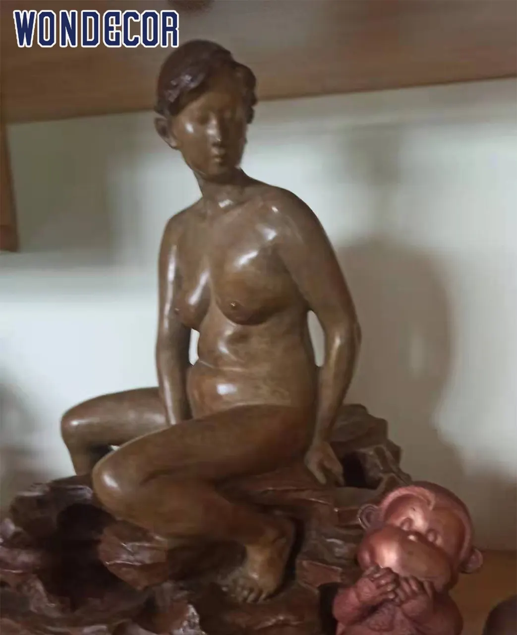 Estátua nude bronze feminina de bronze, sensual, escultura feminina nua