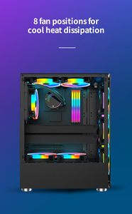 工場OEMカスタムコンピューターPCケースゲームCPUケースゲーミングATXマザーボード (RGBファンキャビネット付き) カラフルなPCシャーシタワークーラー - Product Image 4