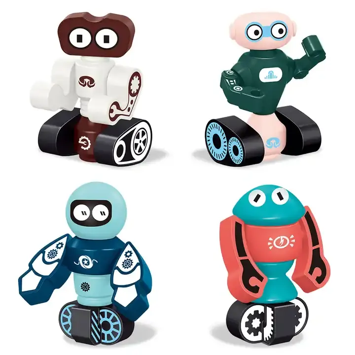 Mainan anak robot ruang angkasa, teka-teki magnetik edukasi DIY, Set mainan anak papan teka-teki magnetik, mainan pura-pura