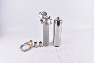 1um 5 um alto fluxo 10 polegadas espelho acabamento grau alimentício 304 316 aço inoxidável pré-filtro para proteção dispositivo de filtragem <span class=keywords><strong>pipeline</strong></span>