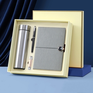 Juego de regalo de cuaderno de negocios de gama alta con logotipo personalizado A5 Notebook Smart Insulated Cup Signature Pen U Disk - Product Image 1