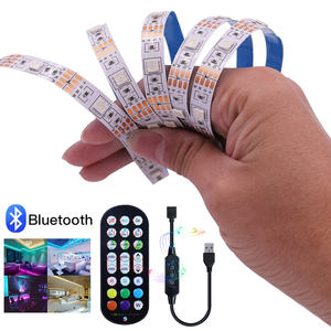 12 В RGB Светодиодные полосы 5050 для Bluetooth пульт дистанционного управления Гибкая подсветка телевизора 30 светодиодов/м USB Powered водонепроницаемая лента - Product Image 4