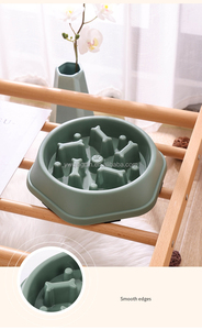 Fábrica Atacado Pey Alimentador Bowl Prevenir Upset Dog Bowl <span class=keywords><strong>Slow</strong></span> Feed Food Storage Bowl - Product Image 5