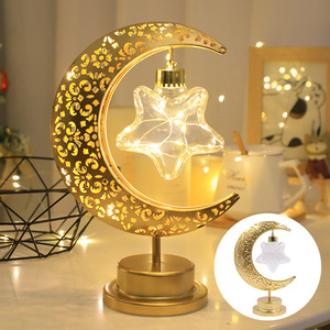 Festivali dekorasyon lamba kalıplama lamba masaüstü masa lambaları <span class=keywords><strong>LED</strong></span> demir yeni CE 40 60 Modern ürün Corban festivali küre yıldız-5-10