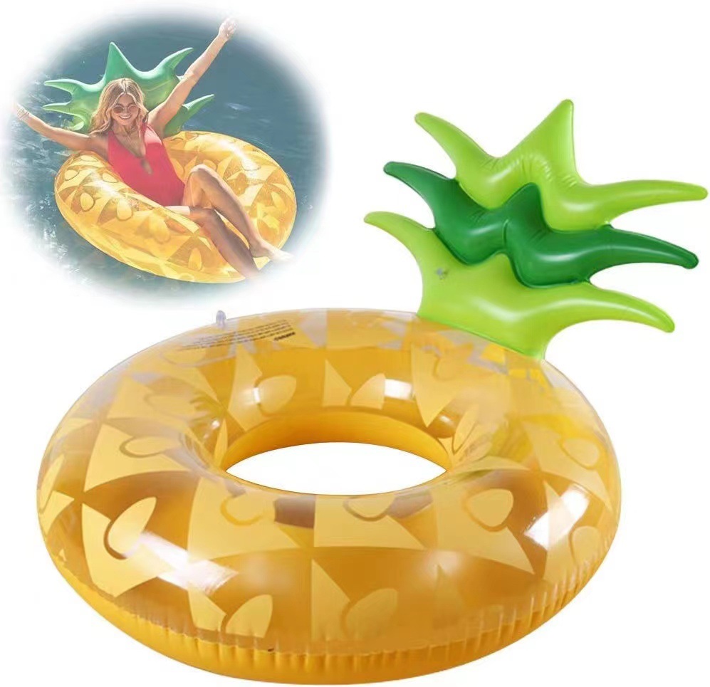 Pineapple swimming ring with backrest