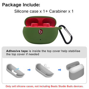 Beats Studio Buds2021ワイヤレスイヤホン用キーホルダー耐衝撃ソフト保護カバー付きBeats Studio Buds用シリコンケース - Product Image 5