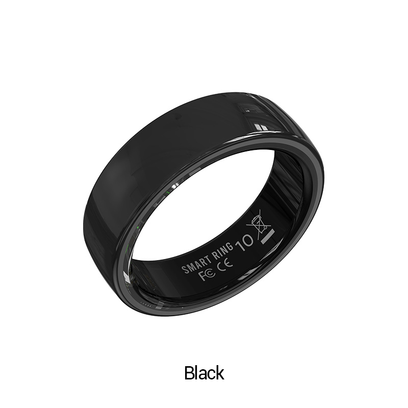 Bague intelligente en céramique noire