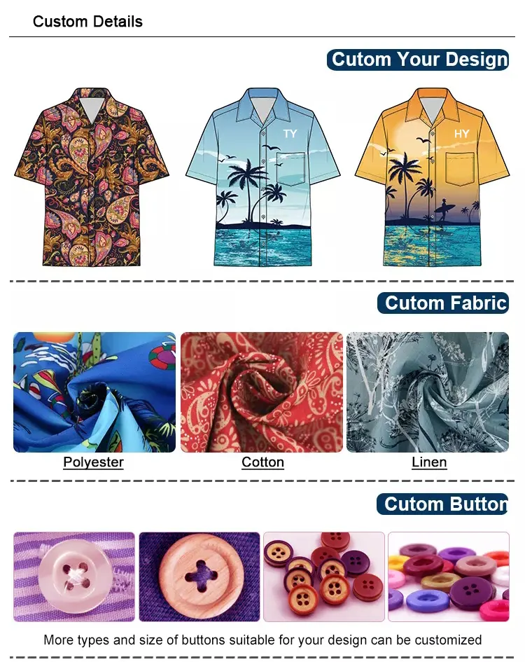 Summer Beach Wear Frauen Shirts Custom Pattern Print Viskose Kurzarm Shirts Kleid