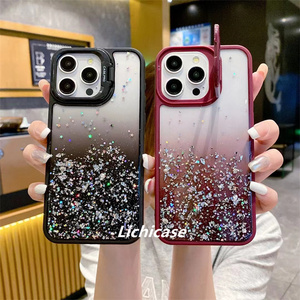 Lichicase Metal kamera koruyucu braket Infinix akıllı 8 8 HD 8 artı 8Pro Glitter kabuk için telefon kılıfı - Product Image 4