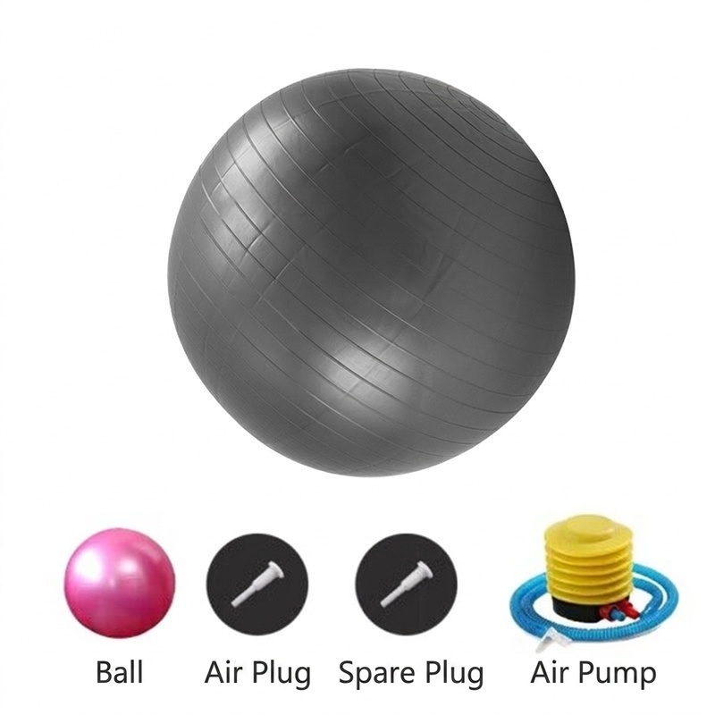 Gray yoga ball air pump-air nozzle-air release tool