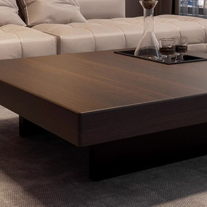 Bàn cà phê nổi màu óc chó phong cách tối giản hiện đại Ý phù hợp cho phòng khách gia đình căn hộ và khách sạn - Product Image 6