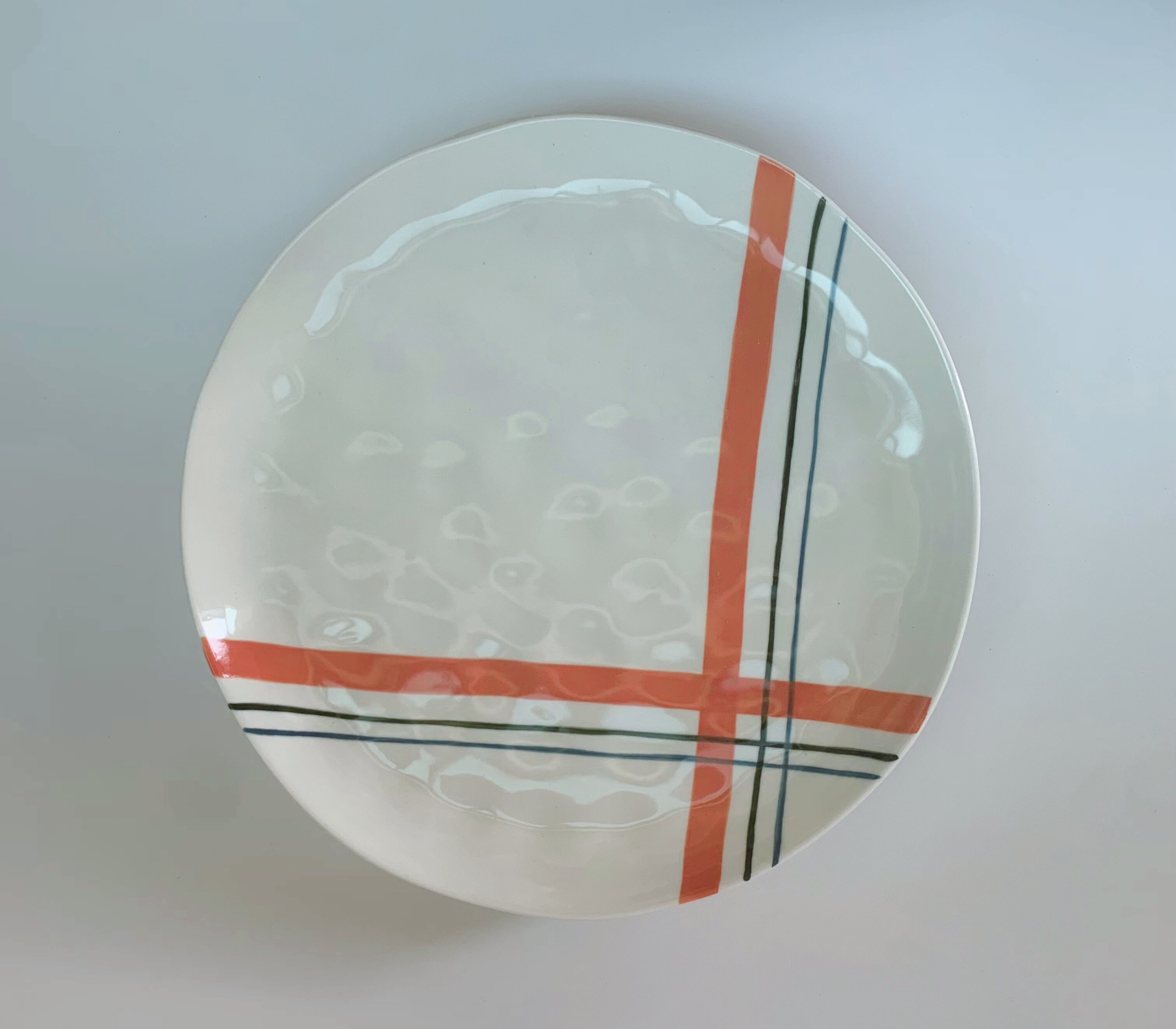 10-inch Dinner Plate Orange Lines