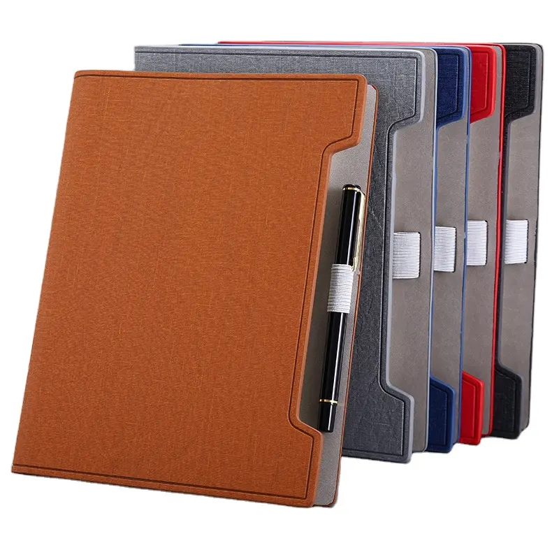 Business loose leaf binder notebook customizable,leather journals custom logo b5 notebook customized,office notebook gift set