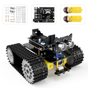 Nuovo Kit Robot cingolato cingolato di fabbrica telaio serbatoio C ++ programmazione 328 microcontrollore Kit robotico Starter Kit Smart Robot Car - Product Image 3