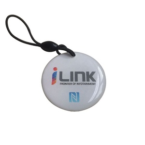 Etiqueta de identificación de mascota con anillo de Metal, RFID, epoxi, NFC, programable, código QR - Product Image 3