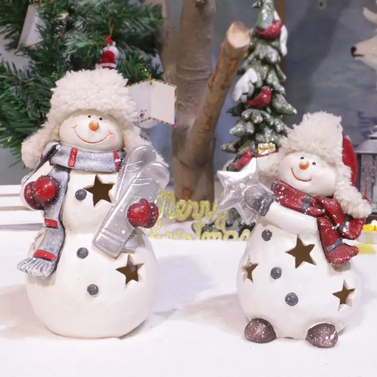 Weihnachten Tischplatte Dekor Fiberglas Weihnachten Schneemann, Harz Schneemann Figur Weihnachten Schneemann Dekorationen!