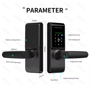 爱索智能锁榫眼图雅WIFI TTlock控制指纹电子数字触摸屏键盘密码钥匙智能门锁 - Product Image 5