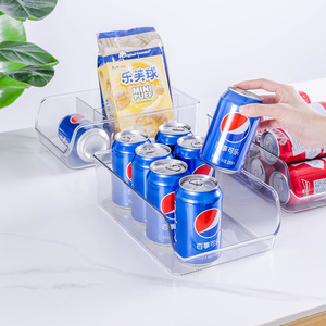 ペット透明プラスチック製長方形収納ビン果物用野菜スナック化粧品ホームキッチン用取り外し可能仕切り