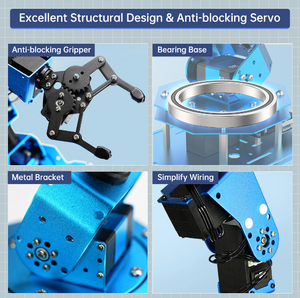 XArm 1S: braccio robotico Servo Bus intelligente Hiwonder per la programmazione - Product Image 2