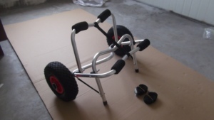 Cho <span class=keywords><strong>Amazon</strong></span> bán nhôm phổ Kayak tàu sân bay gấp Kayak giỏ hàng Kayak xe đẩy mang Kayak xuồng mái chèo 1 năm - Product Image 4