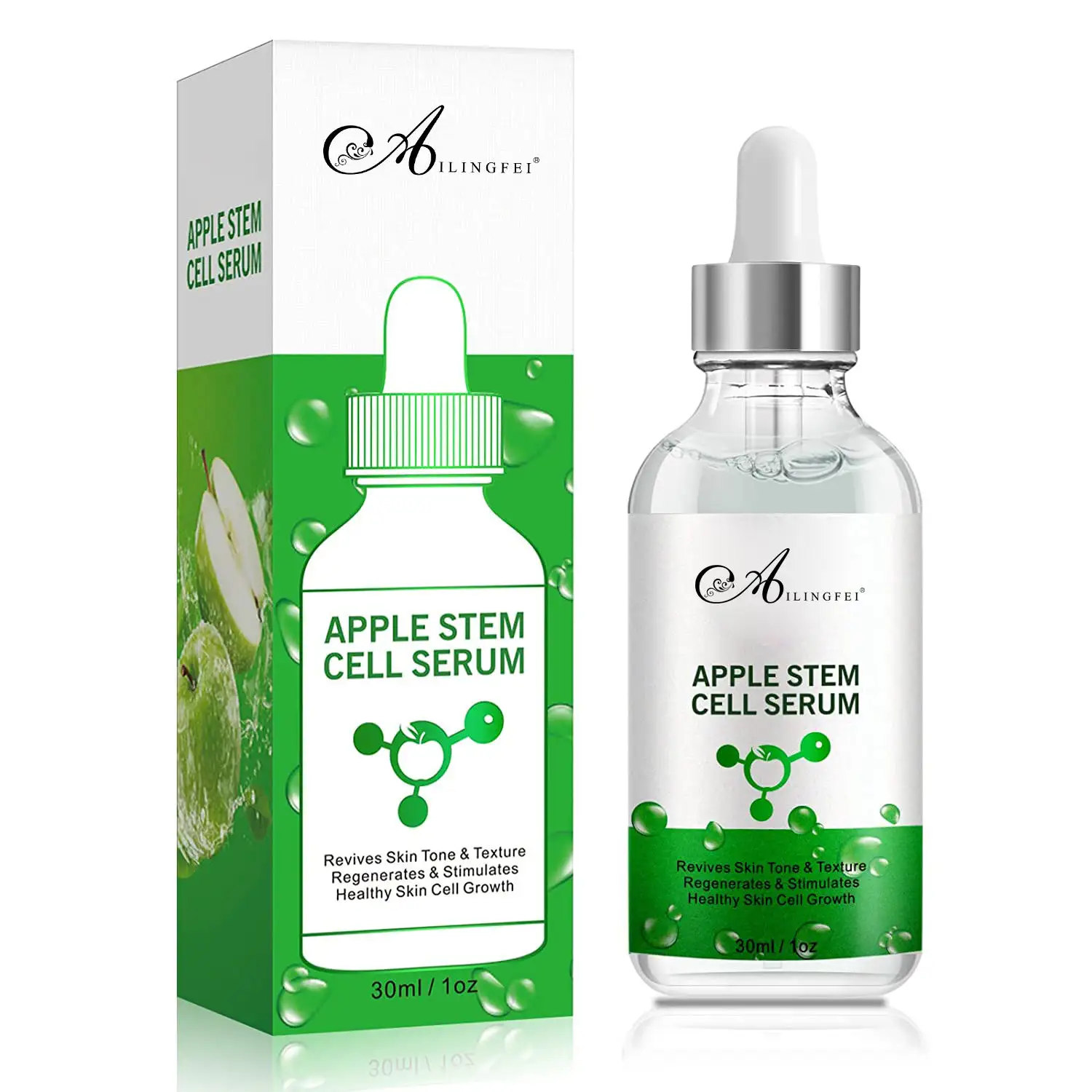 Etiqueta privada anti acné antienvejecimiento mejorar la elasticidad suero de colágeno de células madre