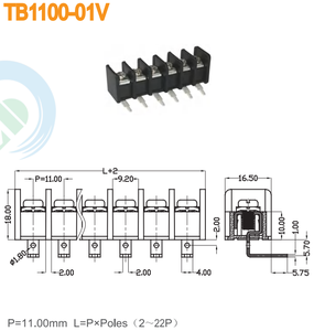 SCED High Quality CUL Steel M4 Screw <strong>Terminal</strong> <strong>Block</strong> 11.00mm PBT CE VDE 6 Poles PCB Barrier <strong>Terminal</strong> <strong>Block</strong> - Product Image 6