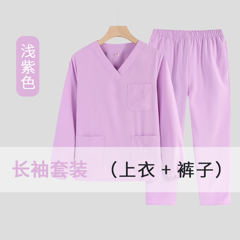 06 ชุดสูทแขนยาวสีม่วงอ่อน