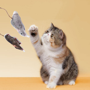 Nuevo gato de hierba gatera que mordisquea el gato de peluche de juguete Simulación gato de juguete ratón - Product Image 4
