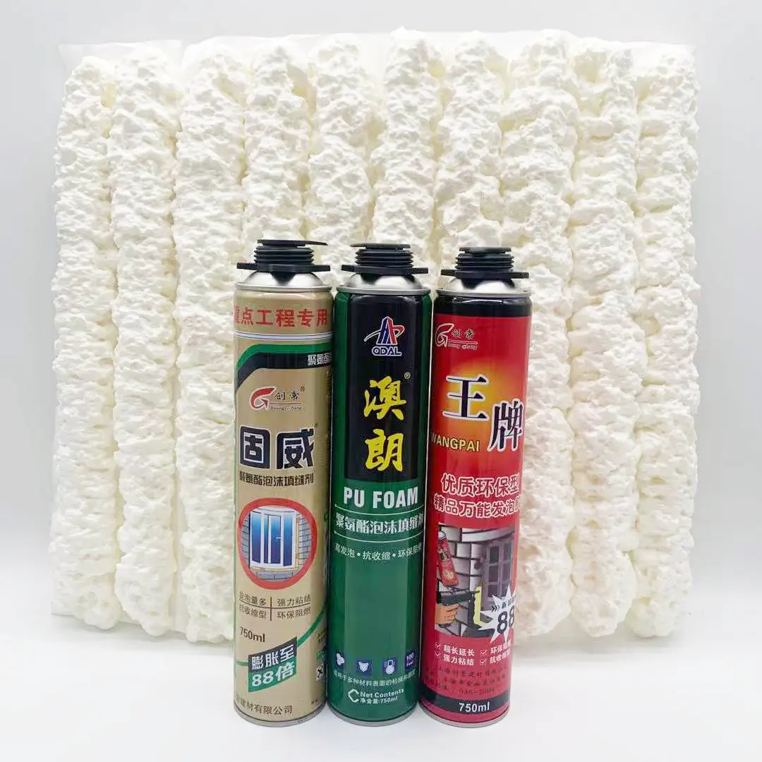 Aerosol de espuma de PU ignífugo, 750 ml, 500 ml, 300 ml, ignífugo para aislamiento de construcción