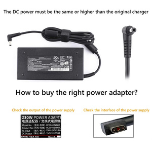 Cable de alimentación de 230W para ordenador, adaptador de CC hembra a 3 pines para Razer Notebook, convertidor de cargador de ordenador portátil DC5521 DC5525 DC7450, nuevo - Product Image 6